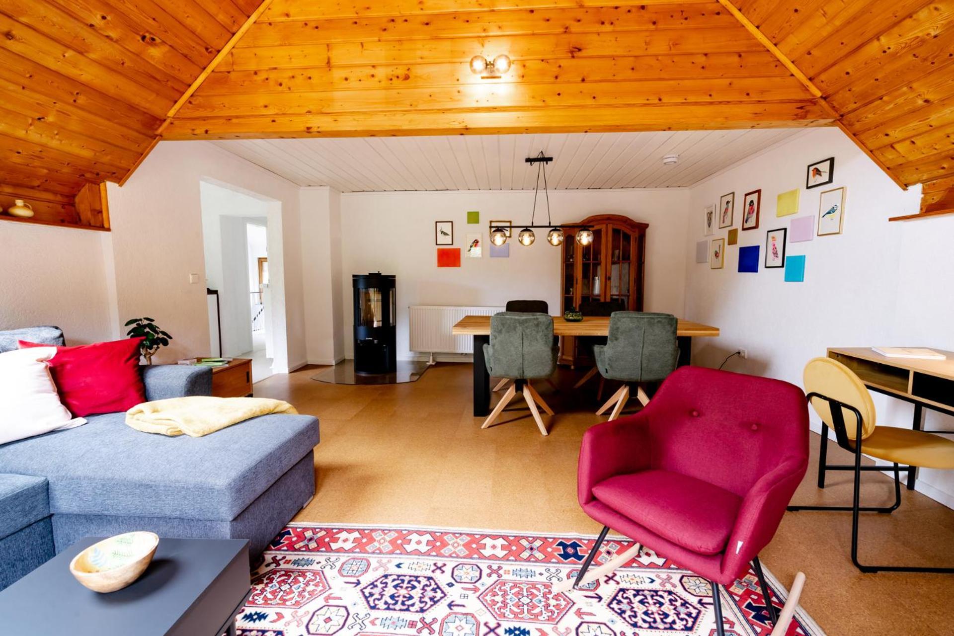 Birds-Nest Ferienwohnung Balkon Kaminofen Darstein Eksteriør bilde