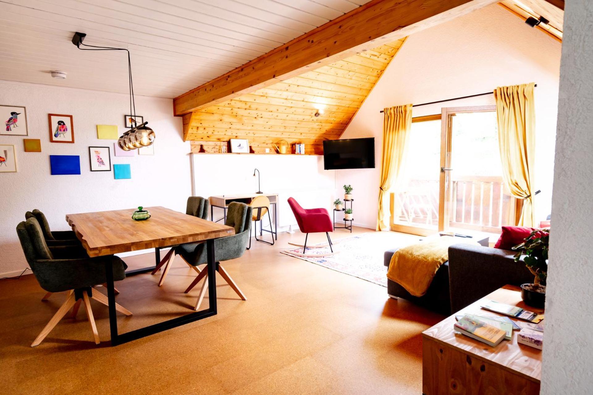 Birds-Nest Ferienwohnung Balkon Kaminofen Darstein Eksteriør bilde